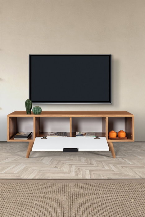 Hanah Home Mesir 3326 Soporte para TV Nogal y Blanco